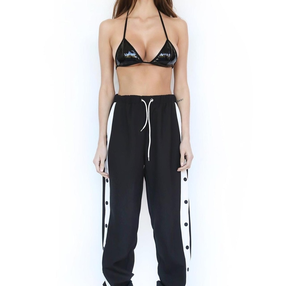 I.AM.GIA. Black Gridlock Jogger Track Pants - NWOT rare
